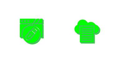 Sheet and Usb Flash Drive Icon vector