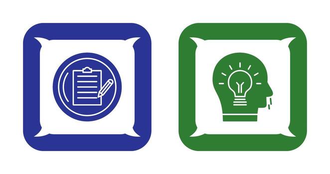 contrato y idea icono vector