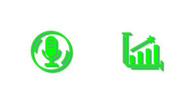 Microphone and Line Bars Icon vector