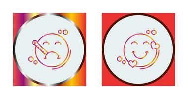 Sick and Heart Icon vector