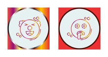 Clown and Drooling Icon vector