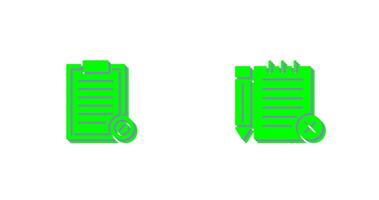 Prohibition and Unchecked Notes Icon vector