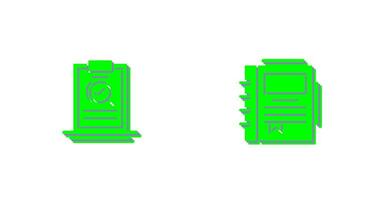Search and Spring Notebook Icon vector