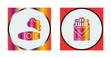 Cigar and Cigarette Pack Icon vector