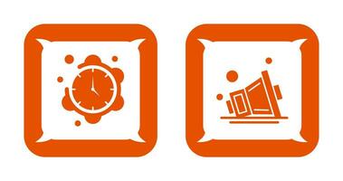 Clock and Speaker Icon vector