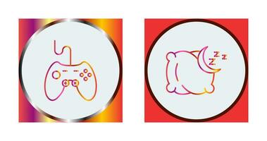 joystick and Pillow Icon vector