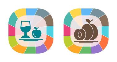 Healthy and Apricot Icon vector