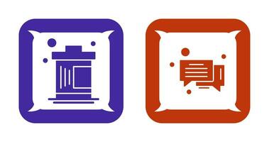 Delete and Message Bubble Icon vector