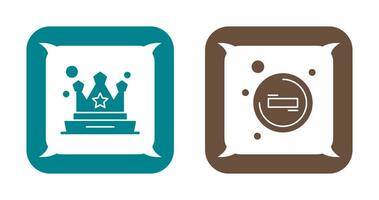 Crown and Remove Icon vector