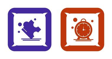 Puzzle and Stop Watch Icon vector