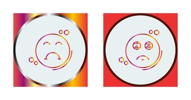 Tired and Upset Icon vector