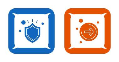 Shield and Right  Icon vector