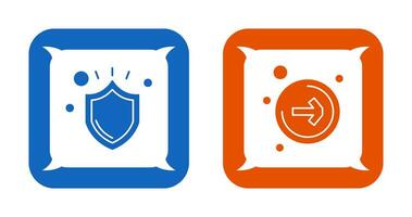 Shield and Right  Icon vector