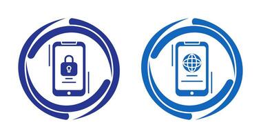 Browser and Lock Icon vector