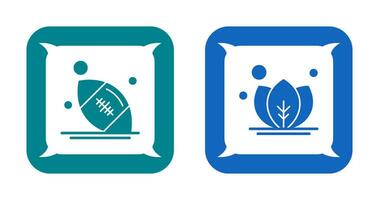 Rugby and Leaf Icon vector