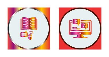 Online Learning and Faq Icon vector