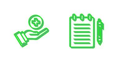 Care and Notepad Icon vector