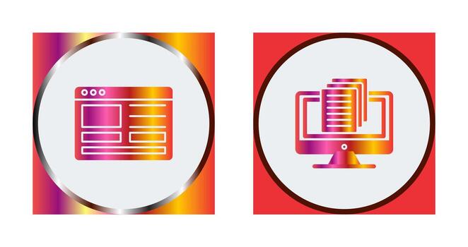 Web Design and Document Icon vector