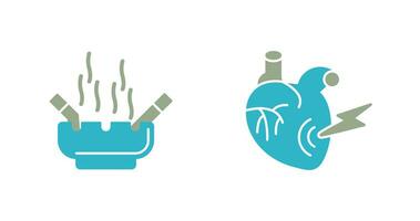 Heart Attack and hashtray Icon vector