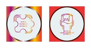 Puzzle and Beer Icon vector