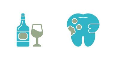 Wine and Caries Icon vector