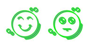 Smile and Neutral Icon vector