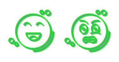 Happiness and Grimacing Icon vector