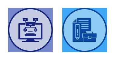 metodología y portafolio icono vector