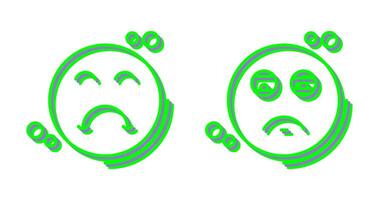 Tired and Upset Icon vector