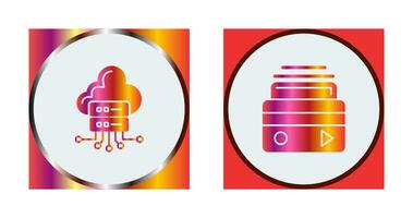Server and Atm Card Icon vector