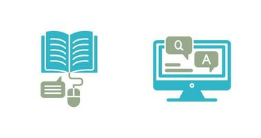 Online Learning and Faq Icon vector