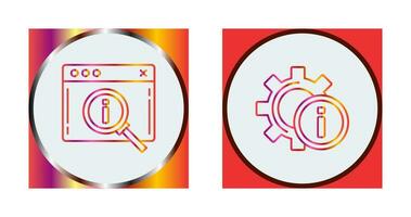 search and setting  Icon vector