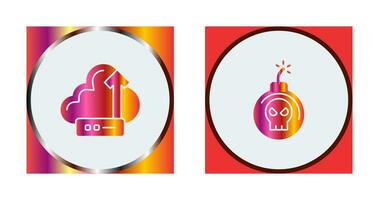 Cloud and Bomb Icon vector
