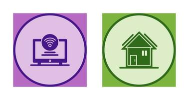 Led and Home Icon vector