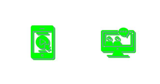 Slidesshow and Conversation Icon vector