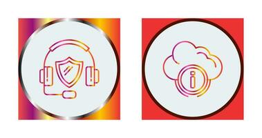 call center and cloud computing Icon vector