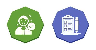 Hire and Check List Icon vector
