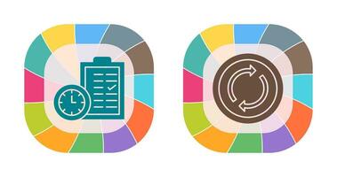 Time Planing and Loop Icon vector