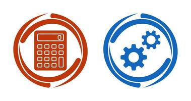 Calculator and Setting Icon vector