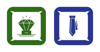 Diamond and Tie Icon vector