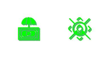 Umbrella and Target Icon vector