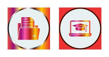 Folder and Laptop Icon vector