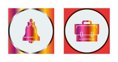 Portfolio and BellSnack and Money Icon vector