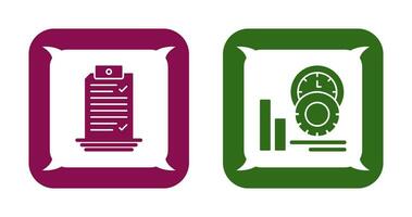 Check List and Performance Icon vector