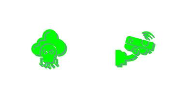 Cloud and Cctv Icon vector