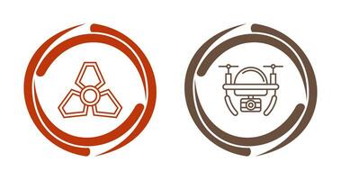 lander and camera drone Icon vector