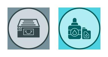 File Cabinet and Ink Cartridge Icon vector