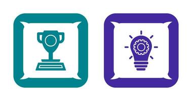 Trophy and Innoation Icon vector