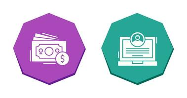 Money and CV Icon vector