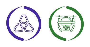 lander and camera drone Icon vector